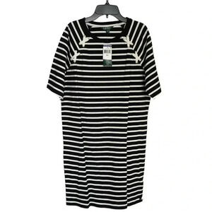 Lauren by Ralph Lauren black and white T-shirt dress sz  M